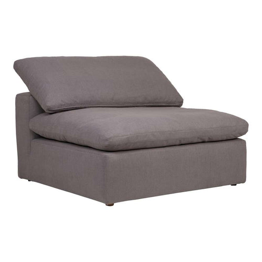 Moes Home - Clay Slipper Chair Livesmart Fabric in Light Grey - YJ-1001-29 veiw 1