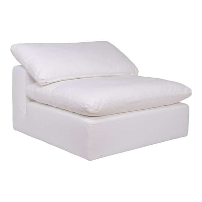 Moes Home- Clay Slipper Chair Livesmart Fabric in White - YJ-1001-05 veiw 1
