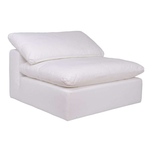 Moes Home- Clay Slipper Chair Livesmart Fabric in White - YJ-1001-05 veiw 1