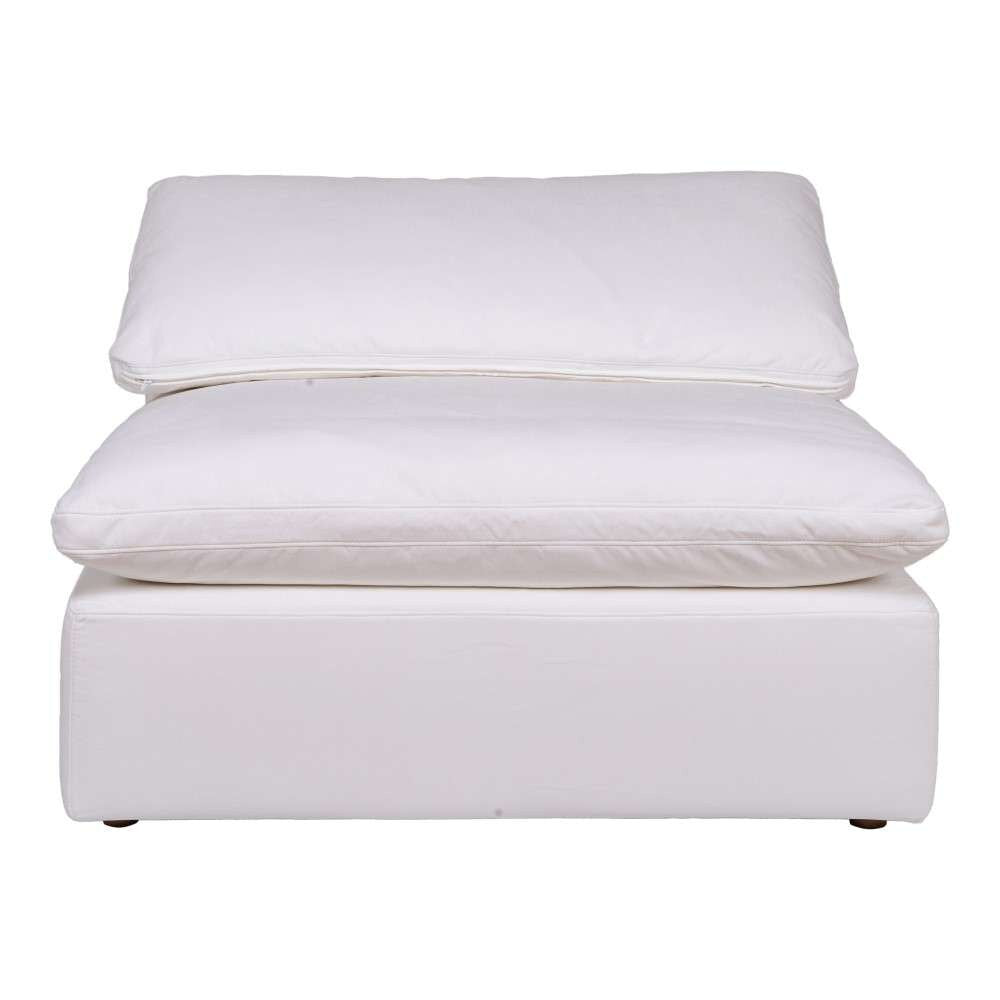 Moes Home- Clay Slipper Chair Livesmart Fabric in White - YJ-1001-05 veiw 2