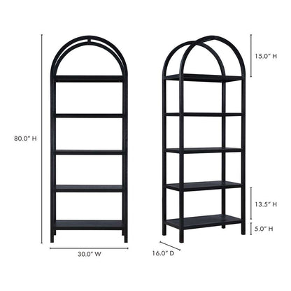 Moes Home - Eero Bookcase Black - BC-1115-02 veiw 9