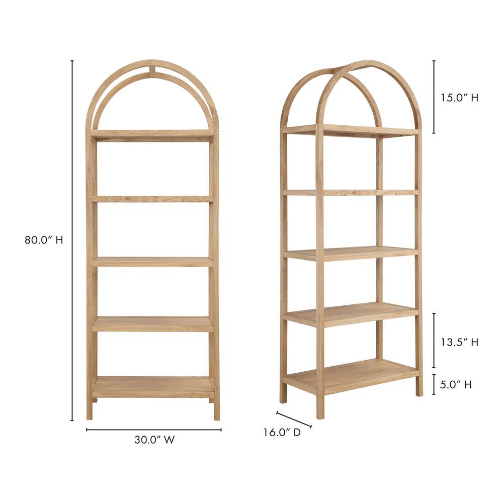 Moes Home - Eero Bookcase Natural - BC-1115-24 veiw 10