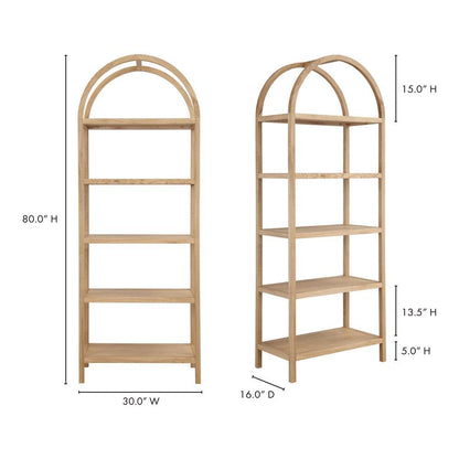 Moes Home - Eero Bookcase Natural - BC-1115-24 veiw 10