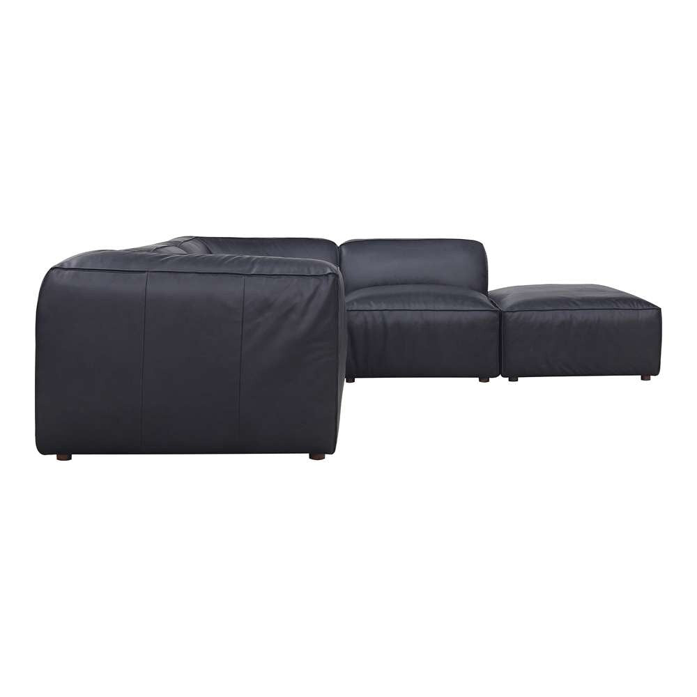 Moes Home - Form Classic L Modular Sectional Vantage Black Leather - XQ-1007-02 veiw 4