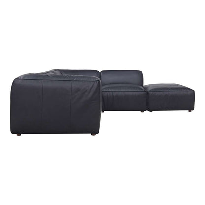 Moes Home - Form Classic L Modular Sectional Vantage Black Leather - XQ-1007-02 veiw 4