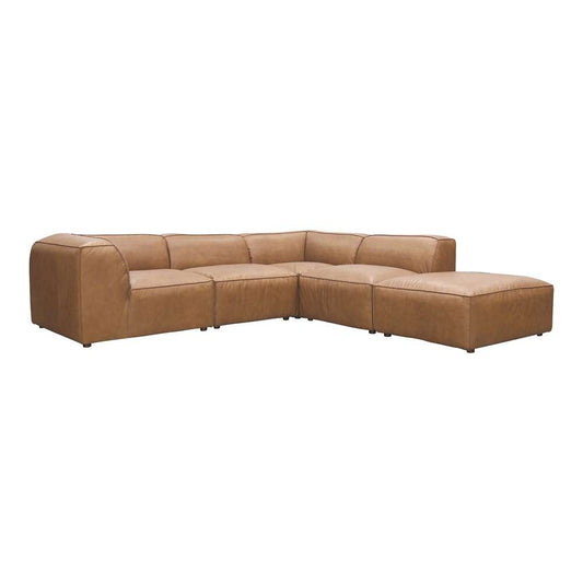 Moes Home - Form Classic L Modular Sectional Sonoran Tan Leather - XQ-1007-40 veiw 2