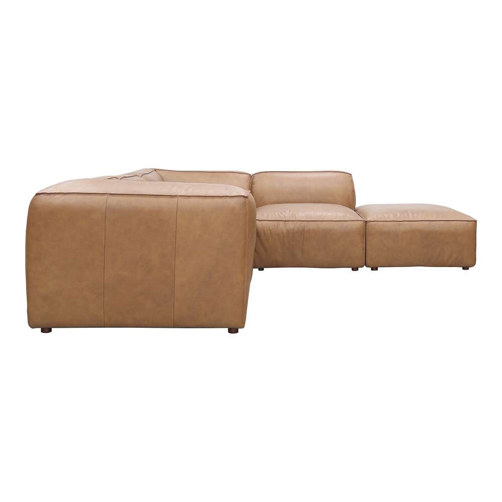 Moes Home - Form Classic L Modular Sectional Sonoran Tan Leather - XQ-1007-40 veiw 4