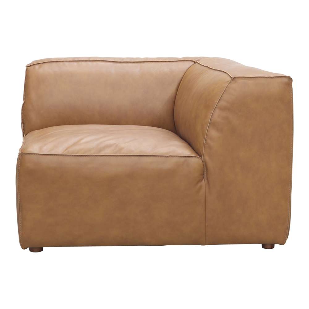 Moes Home - Form Corner Chair Sonoran Tan Leather - XQ-1001-40 veiw 1