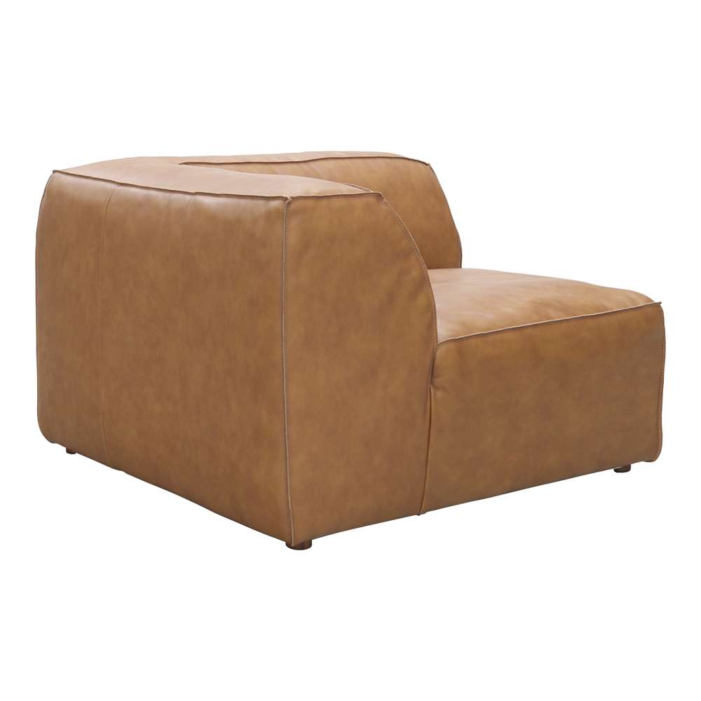 Moes Home - Form Corner Chair Sonoran Tan Leather - XQ-1001-40 veiw 3