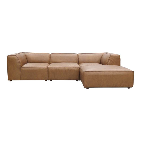 Moes Home - Form Lounge Modular Sectional Sonoran Tan Leather - XQ-1005-40 veiw 1