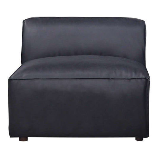 Moes Home - Form Slipper Chair Vantage Black Leather - XQ-1002-02 veiw 1