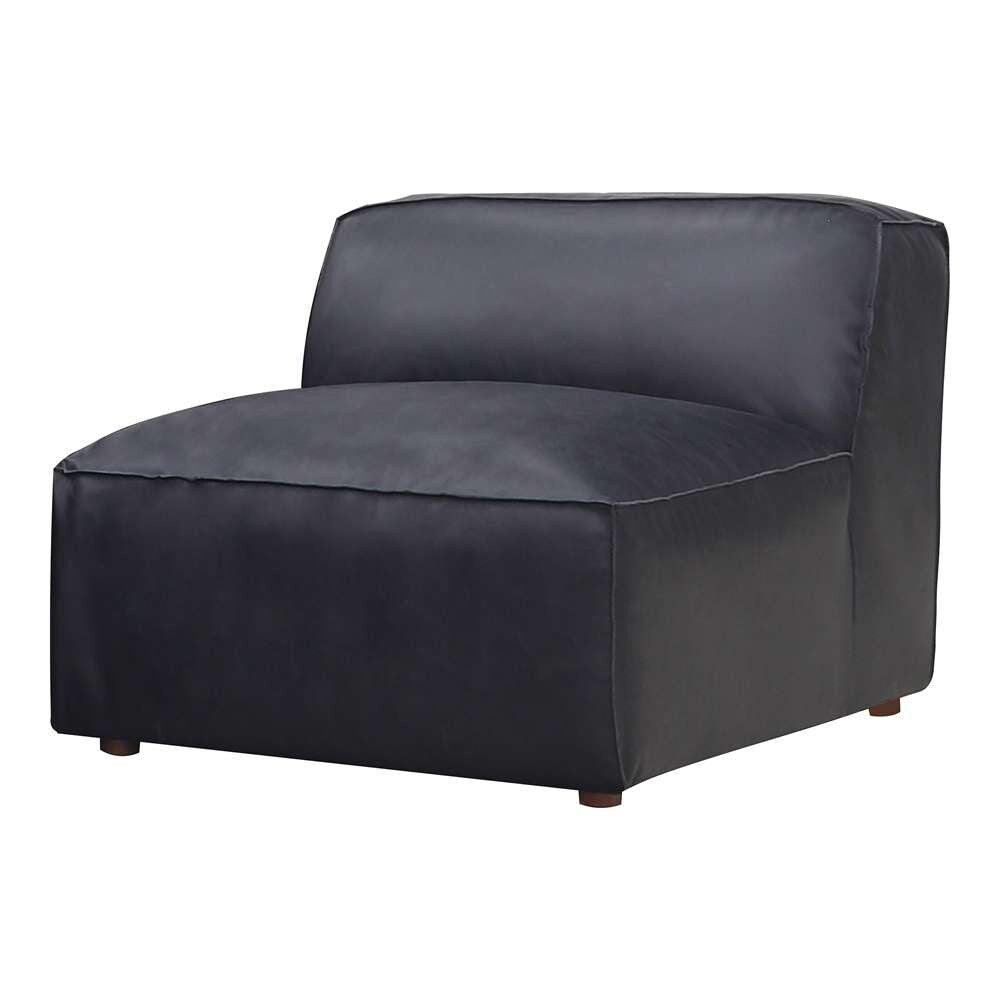 Moes Home - Form Slipper Chair Vantage Black Leather - XQ-1002-02 veiw 3