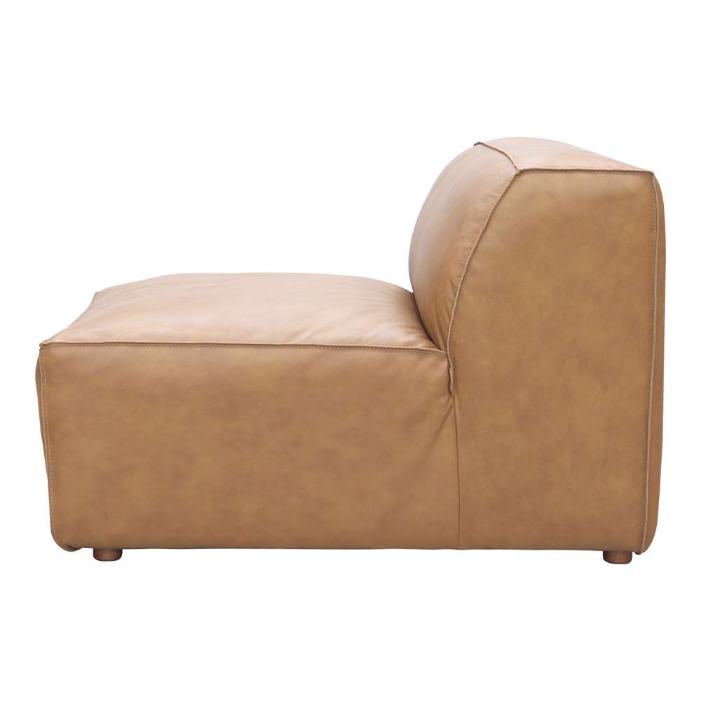 Moes Home - Form Slipper Chair Sonoran Tan Leather - XQ-1002-40 veiw 3