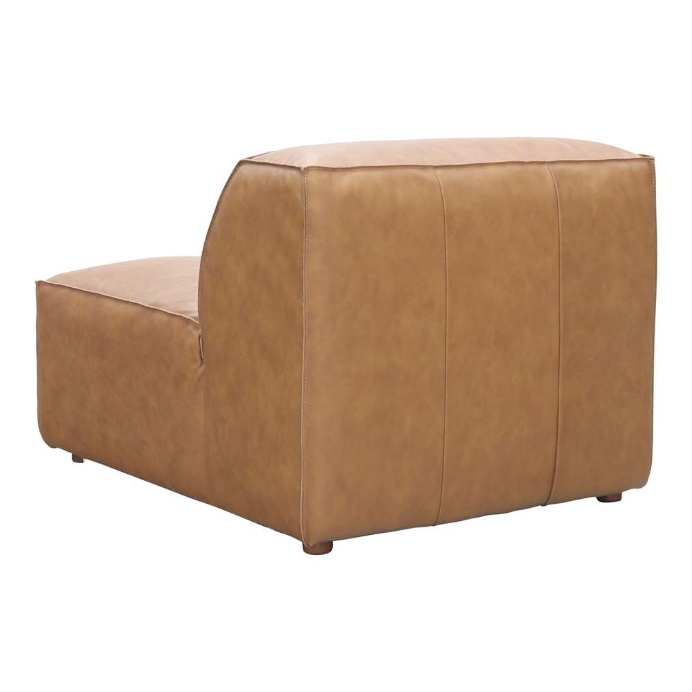 Moes Home - Form Slipper Chair Sonoran Tan Leather - XQ-1002-40 veiw 4