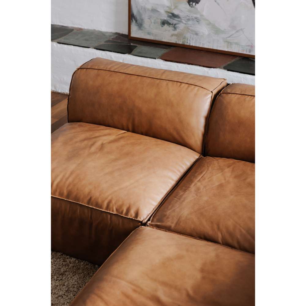 Moes Home - Form Slipper Chair Sonoran Tan Leather - XQ-1002-40 veiw 7