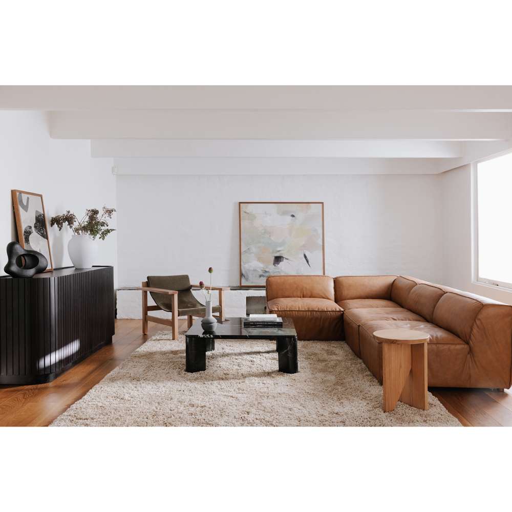 Moes Home - Form Slipper Chair Sonoran Tan Leather - XQ-1002-40 veiw 8