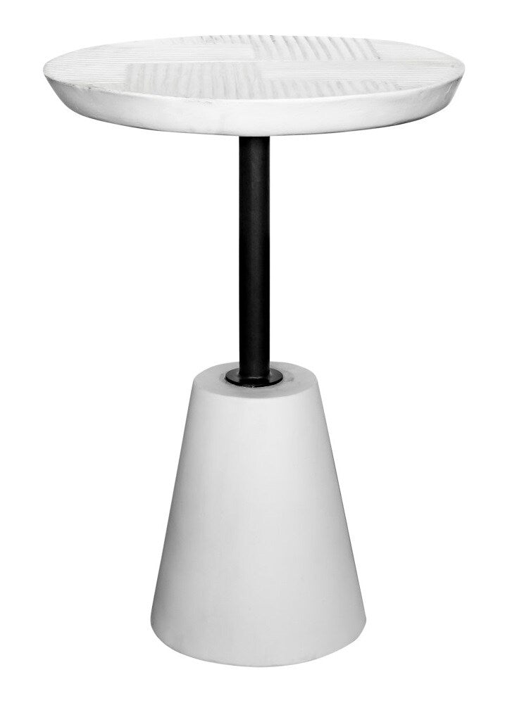 Moes Home - Foundation Outdoor Accent Table White - BQ-1046-18 veiw 1