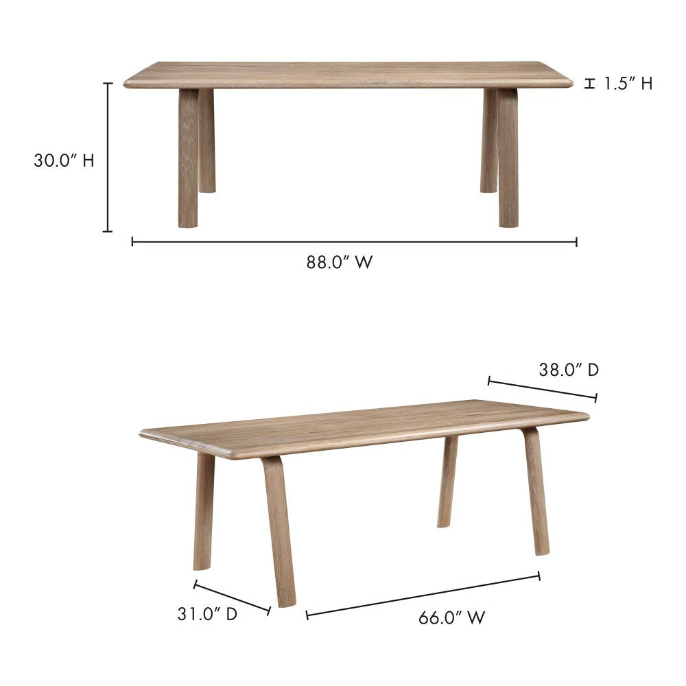 Moes Home - Malibu Dining Table White Oak - BC-1046-18 veiw 8