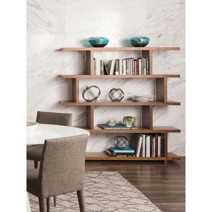 Moes Home - Miri Shelf Large in Walnut - ER-1073-03 veiw 4