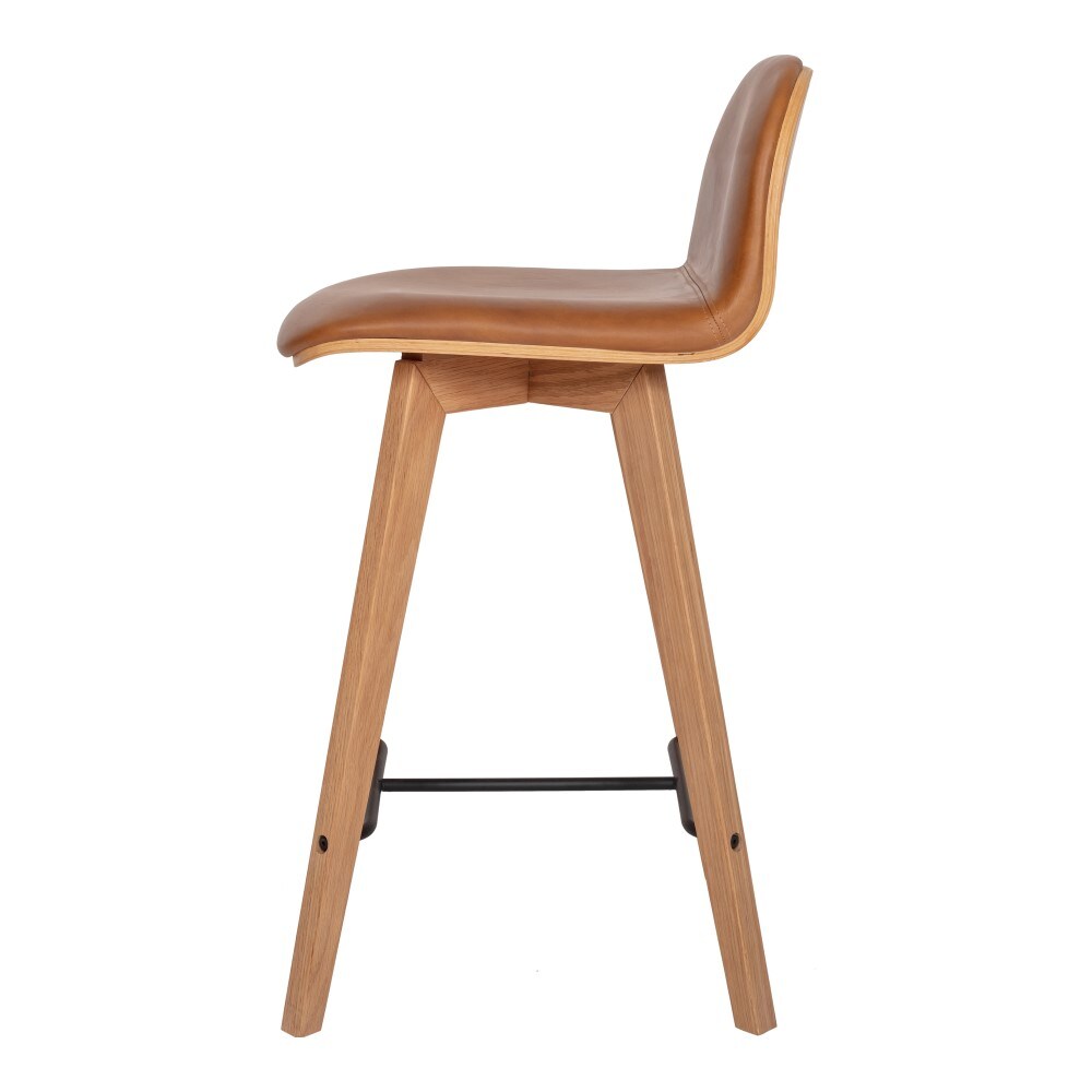 Moes Homee - Napoli Leather Counter Stool Tan - YC-1020-40 veiw 3