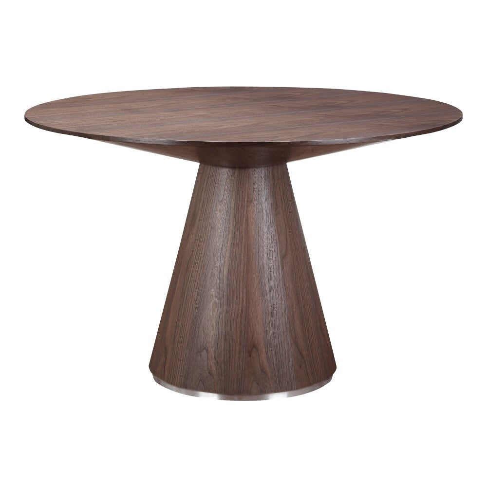 Moes Home - Otago Dining Table Round in Walnut - KC-1028-03-0 veiw 1