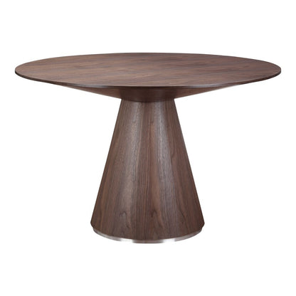 Moes Home - Otago Dining Table Round in Walnut - KC-1028-03-0 veiw 1