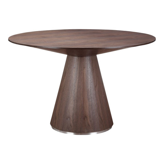 Moes Home - Otago Dining Table Round in Walnut - KC-1028-03-0 veiw 1