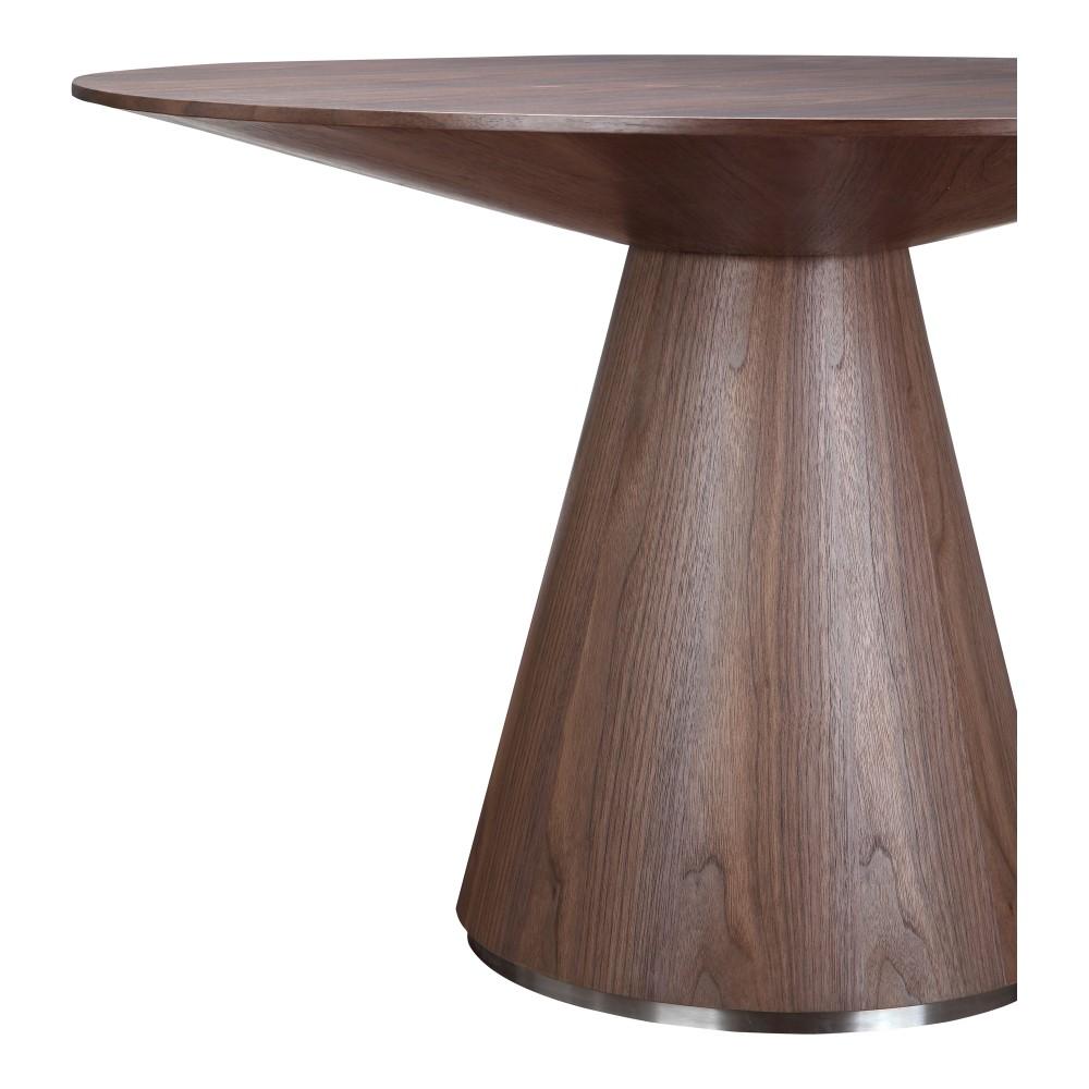 Moes Home - Otago Dining Table Round in Walnut - KC-1028-03-0 veiw 3