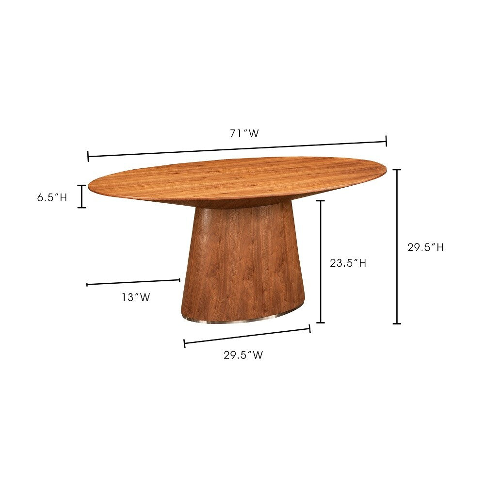 Moes Home - Otago Oval Dining Table in Walnut - KC-1007-03-0 veiw 2
