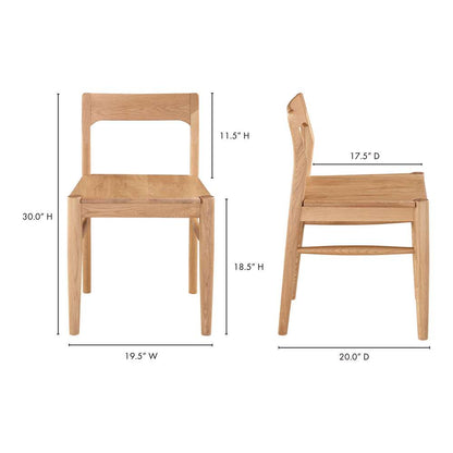 Moes Home - Owing Dining Chair Oak (Set of 2) - BC-1123-24 veiw 11