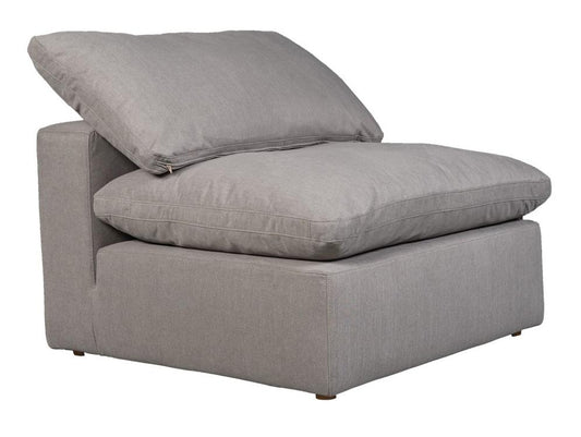 Moes Home - Terra Condo Armless Chair Livesmart Fabric Light Grey - YJ-1013-29 veiw 1