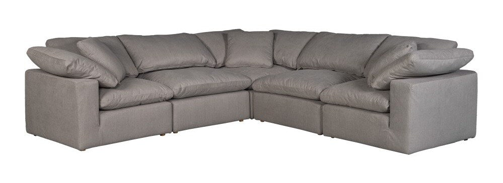 Moes Home - Terra Condo Classic L Modular Sectional Livesmart Fabric Light Grey - YJ-1017-29 veiw 1