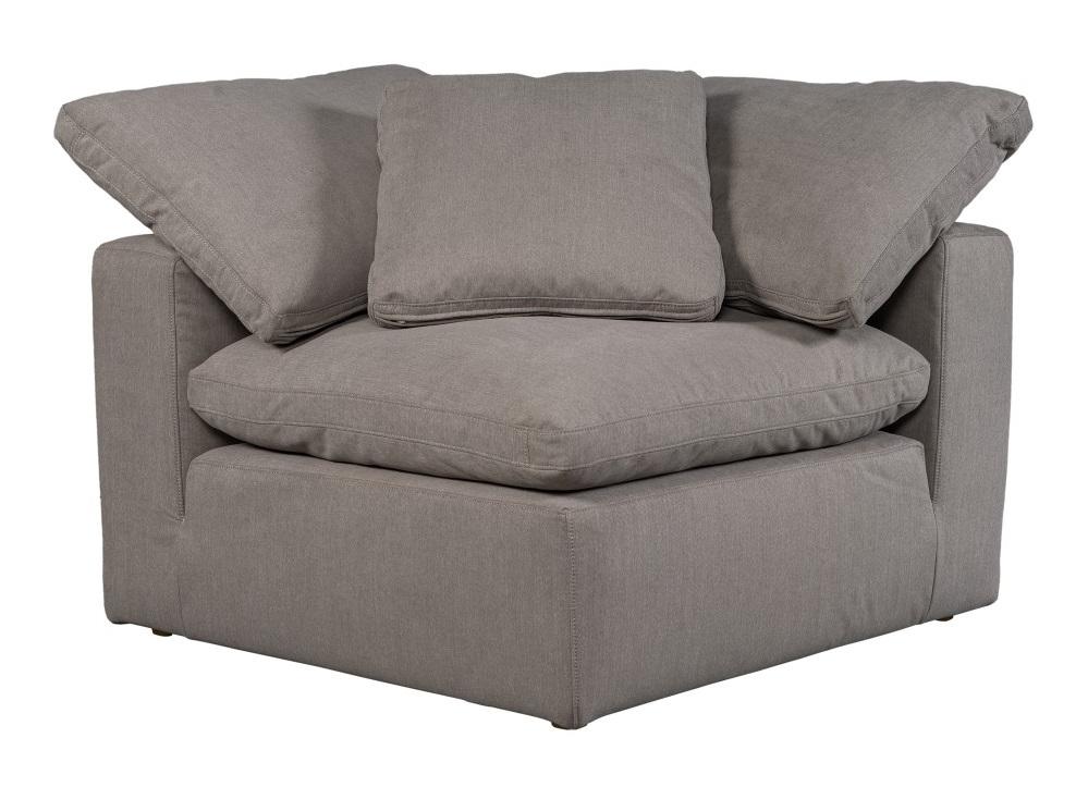 Moes Home - Terra Condo Corner Chair Livesmart Fabric Light Grey - YJ-1012-29 veiw 1