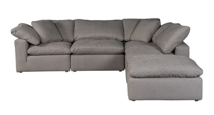 Moes Home - Terra Condo Dream Modular Sectional Livesmart Fabric Light Grey - YJ-1018-29 veiw 1