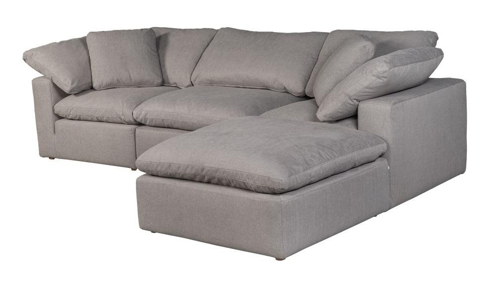 Moes Home - Terra Condo Lounge Modular Sectional Livesmart Fabric Light Grey - YJ-1015-29 veiw 1