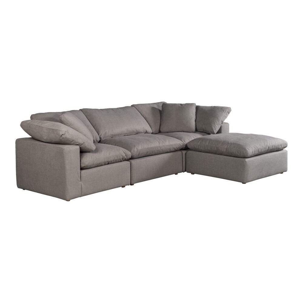 Moes Home - Terra Condo Lounge Modular Sectional Livesmart Fabric Light Grey - YJ-1015-29 veiw 3