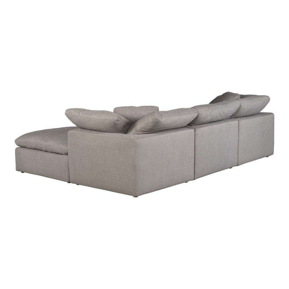 Moes Home - Terra Condo Lounge Modular Sectional Livesmart Fabric Light Grey - YJ-1015-29 veiw 4