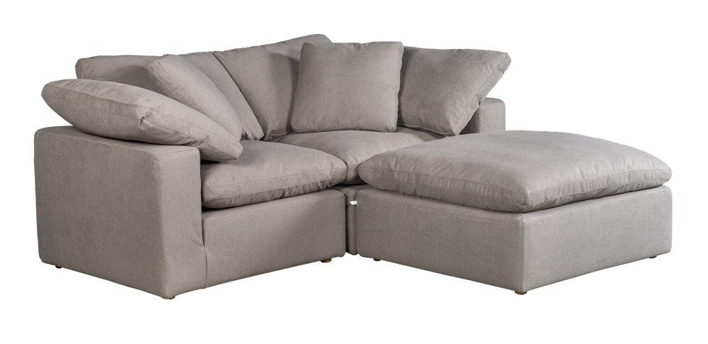 Moes Home - Terra Condo Nook Modular Sectional Livesmart Fabric Light Grey - YJ-1016-29 veiw 1