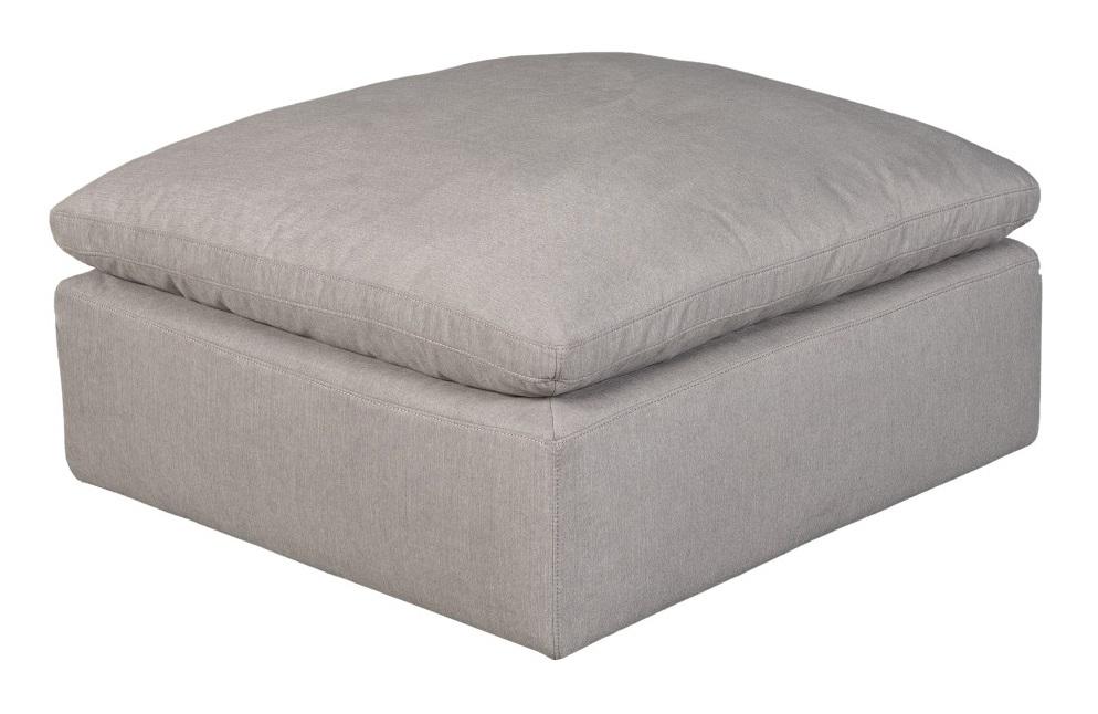 Moes Home - Terra Condo Ottoman Livesmart Fabric Light Grey - YJ-1014-29 veiw 1