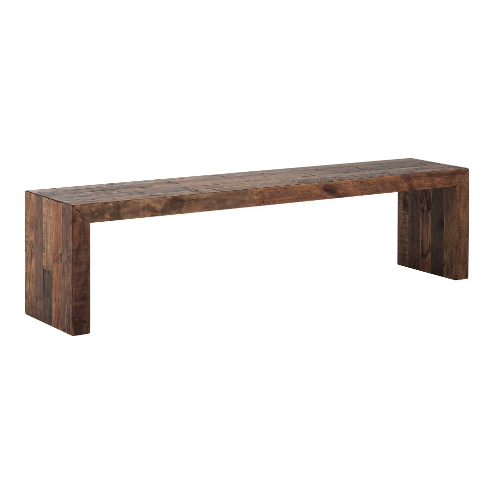 Moes Home - Vintage Bench Large in Light Brown - BT-1001-01 veiw 2