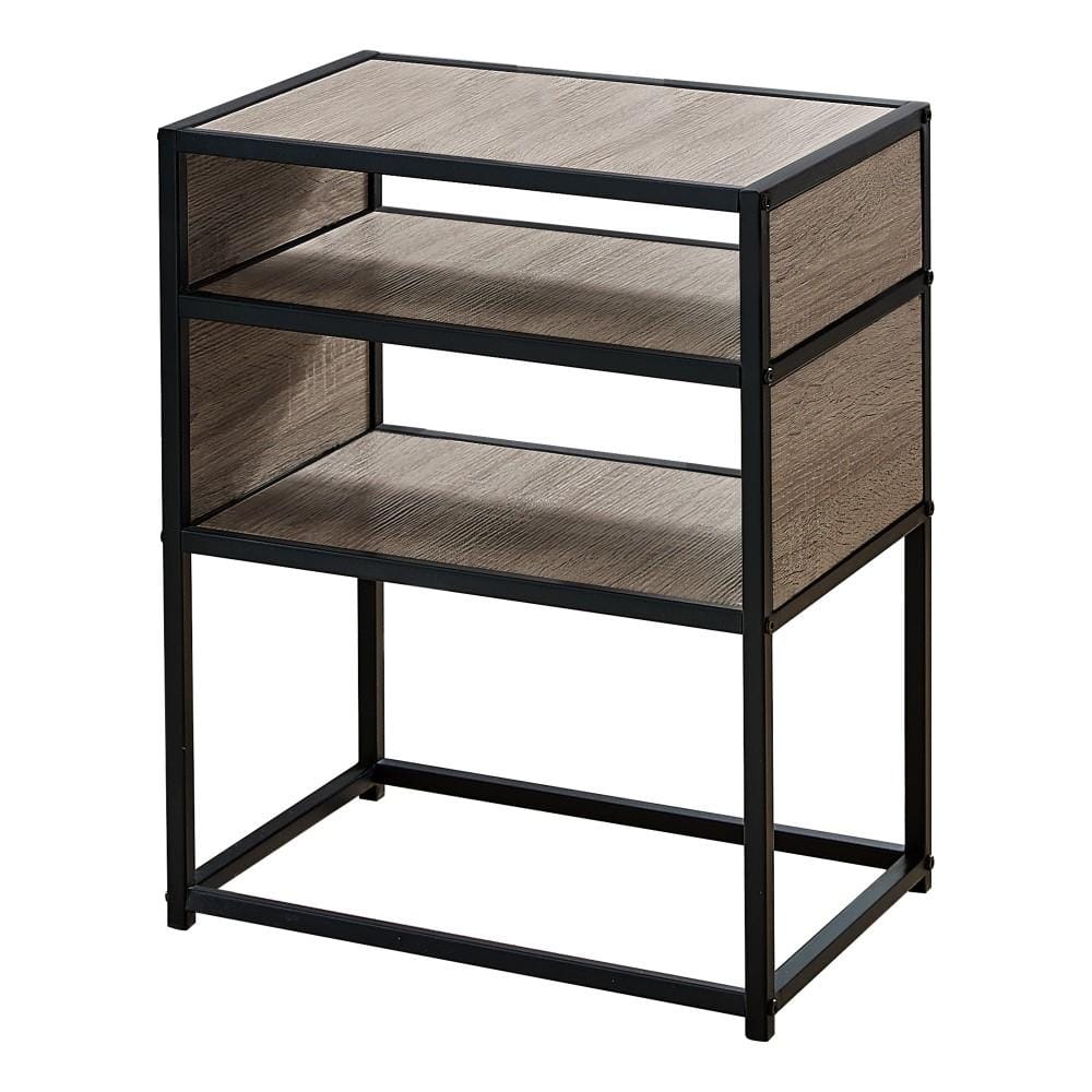 Monarch Specialties - Accent Table, Side, End, Nightstand, Lamp, Living Room, Bedroom, Metal, Laminate, Brown, Black, Contemporary, Modern - I-3507 veiw 1