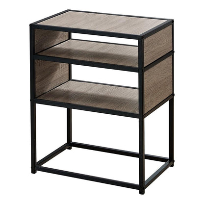 Monarch Specialties - Accent Table, Side, End, Nightstand, Lamp, Living Room, Bedroom, Metal, Laminate, Brown, Black, Contemporary, Modern - I-3507 veiw 1