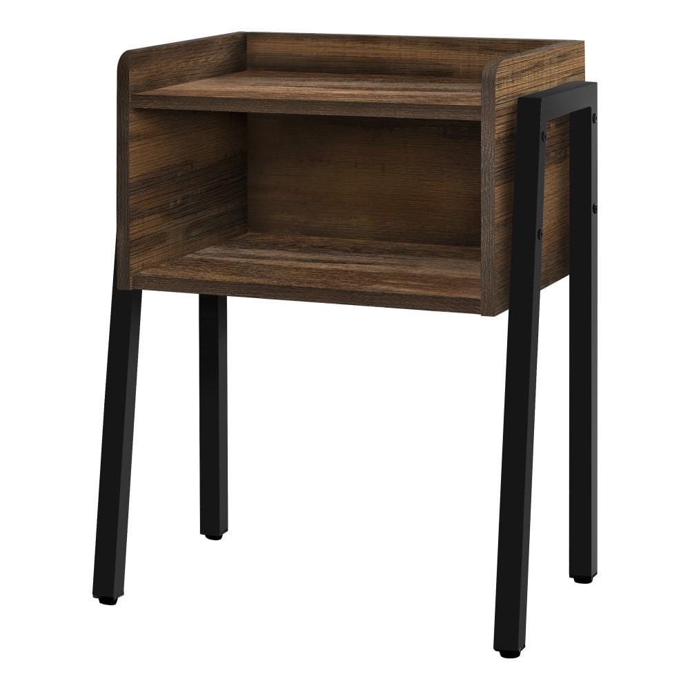 Monarch Specialties - Accent Table, Side, End, Nightstand, Lamp, Living Room, Bedroom, Metal, Laminate, Brown, Black, Contemporary, Modern - I-3583 veiw 1