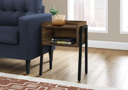 Monarch Specialties - Accent Table, Side, End, Nightstand, Lamp, Living Room, Bedroom, Metal, Laminate, Brown, Black, Contemporary, Modern - I-3583 veiw 2