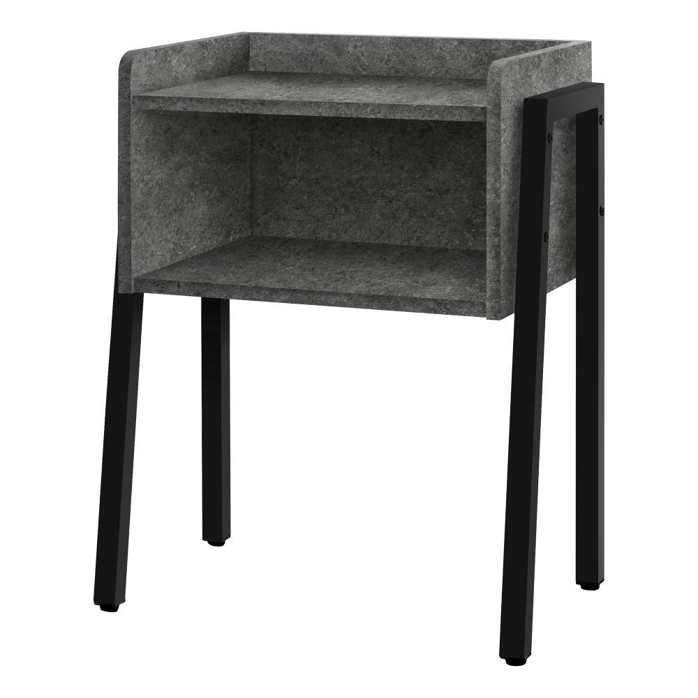 Monarch Specialties - Accent Table, Side, End, Nightstand, Lamp, Living Room, Bedroom, Metal, Laminate, Grey, Black, Contemporary, Modern - I-3584 veiw 1