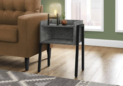 Monarch Specialties - Accent Table, Side, End, Nightstand, Lamp, Living Room, Bedroom, Metal, Laminate, Grey, Black, Contemporary, Modern - I-3584 veiw 2