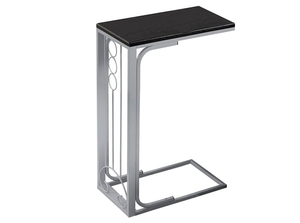 Monarch Specialties - Accent Table, C-Shaped, End, Side, Snack, Living Room, Bedroom, Metal, Laminate, Black, Grey, Transitional - I-3137 veiw 2