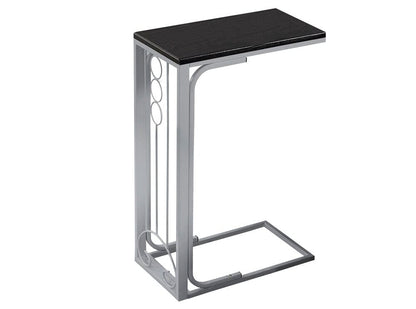 Monarch Specialties - Accent Table, C-Shaped, End, Side, Snack, Living Room, Bedroom, Metal, Laminate, Black, Grey, Transitional - I-3137 veiw 2