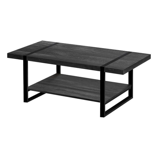 Monarch Specialties - Coffee Table, Accent, Cocktail, Rectangular, Living Room, 48inL, Metal, Laminate, Black, Contemporary, Modern - I-2860 veiw 1