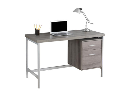 Monarch Specialties - Computer Desk, Home Office, Laptop, Left, Right Set-Up, Storage Drawers, 48inL, Work, Metal, Laminate, Brown, Grey, Contemporary, Modern - I-7150 veiw 2